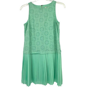 loft green eyelet dress Green Isla Eyelet Lace Ruffle Mini Dress main image 1